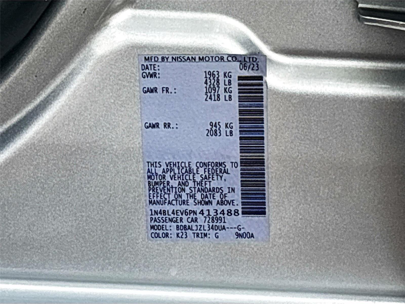 2023 Nissan Altima 2.5 SL