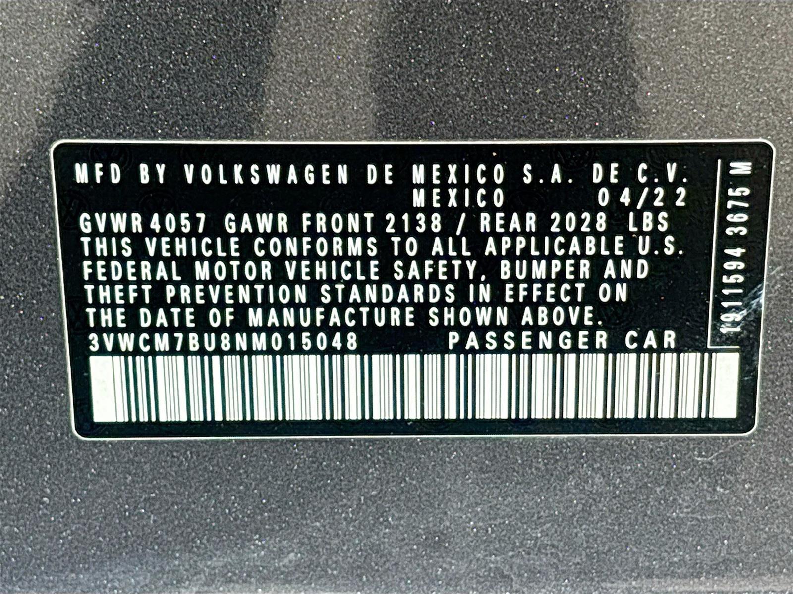 2022 Volkswagen Jetta S