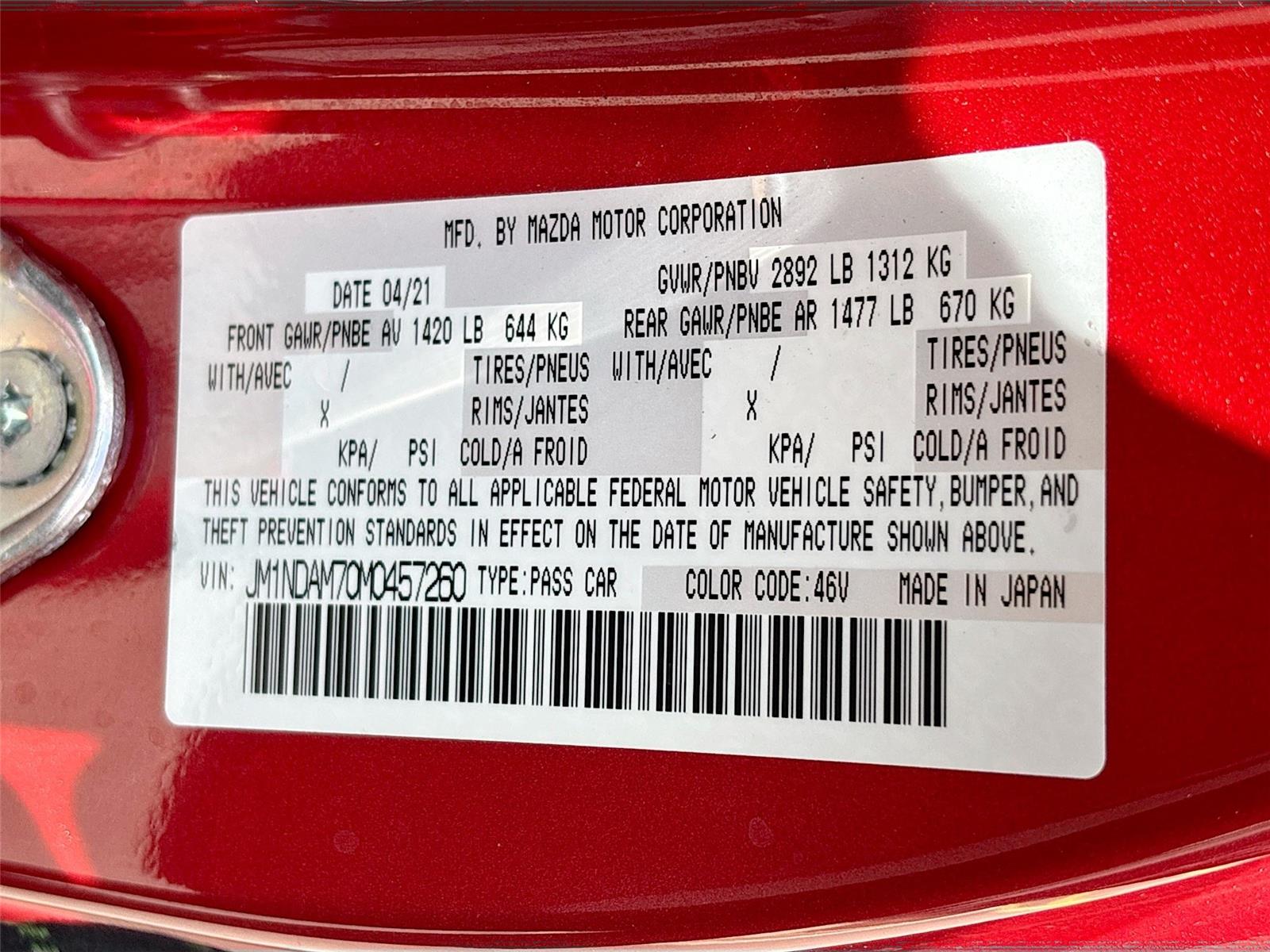 2021 Mazda MX-5 Miata RF Grand Touring
