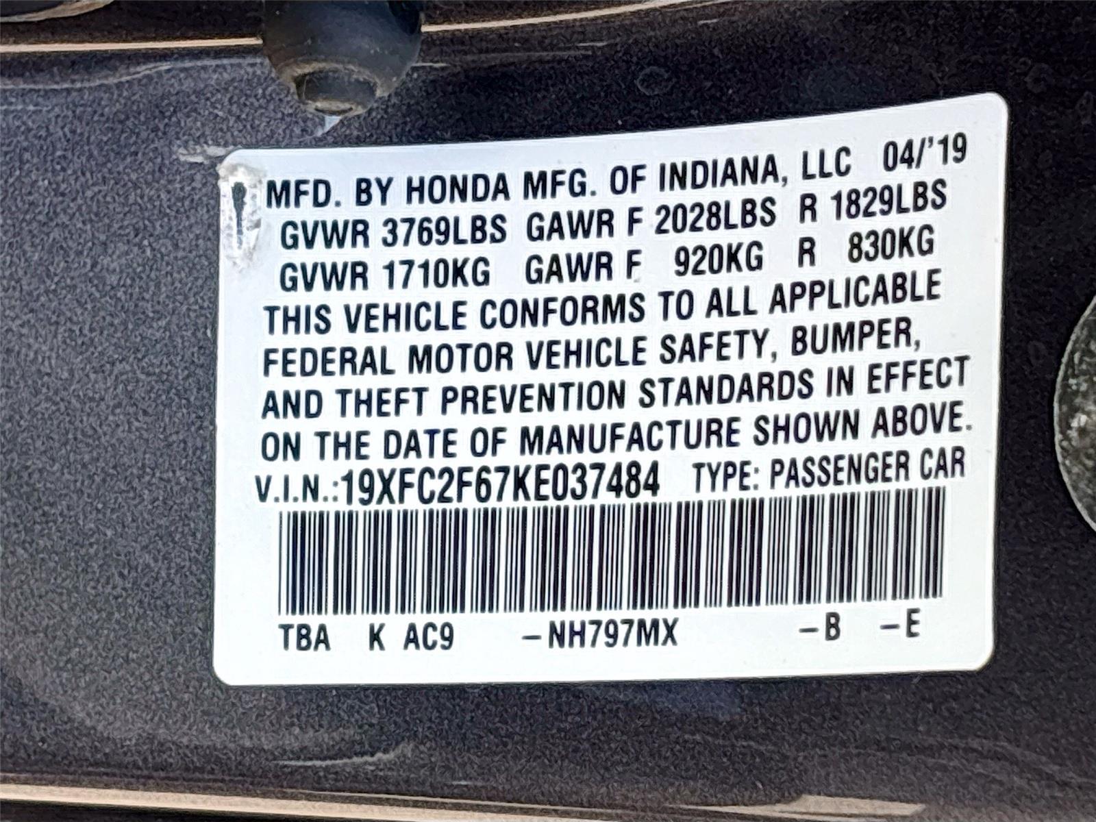 2019 Honda Civic Sedan LX