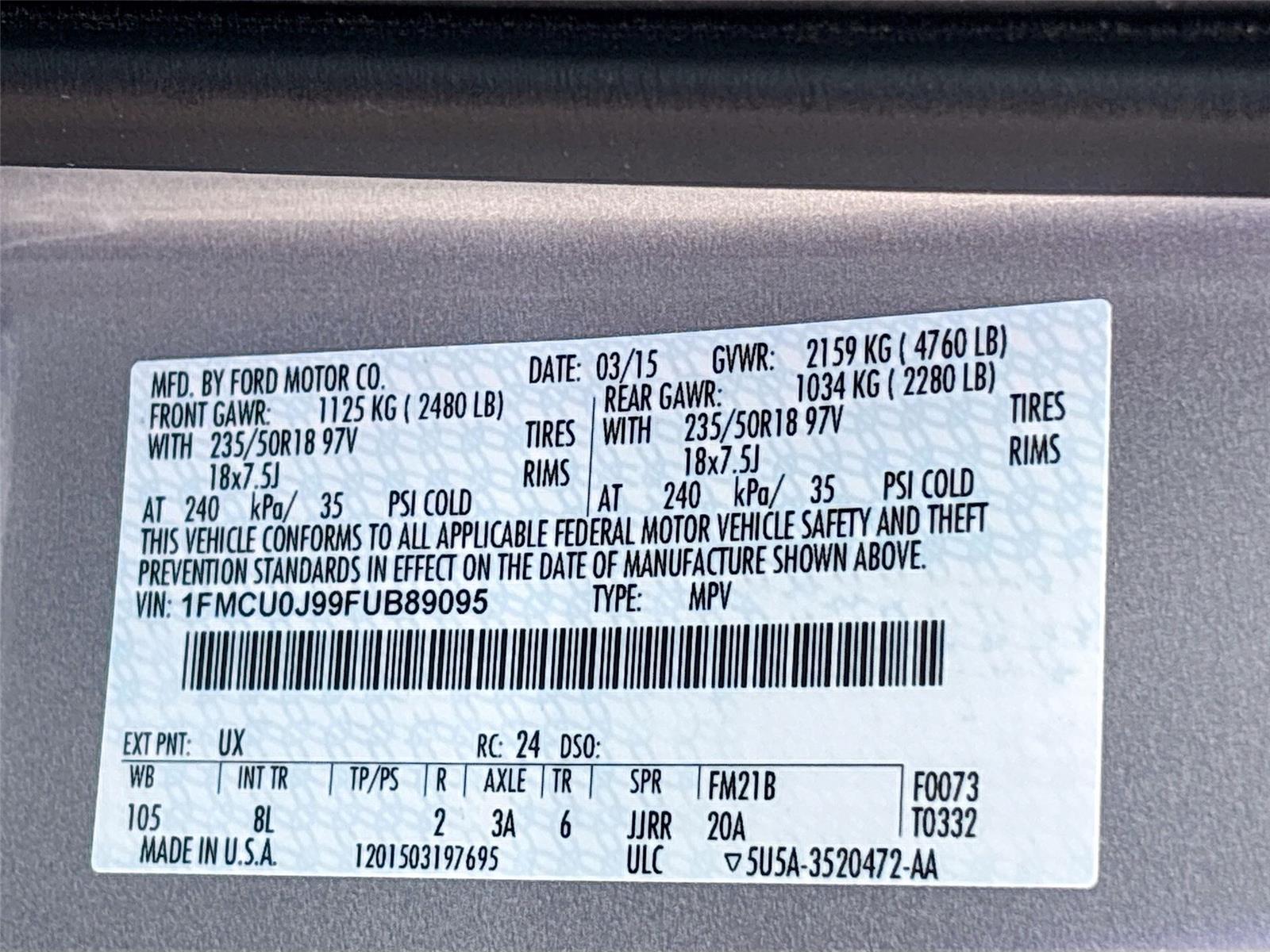 2015 Ford Escape Titanium