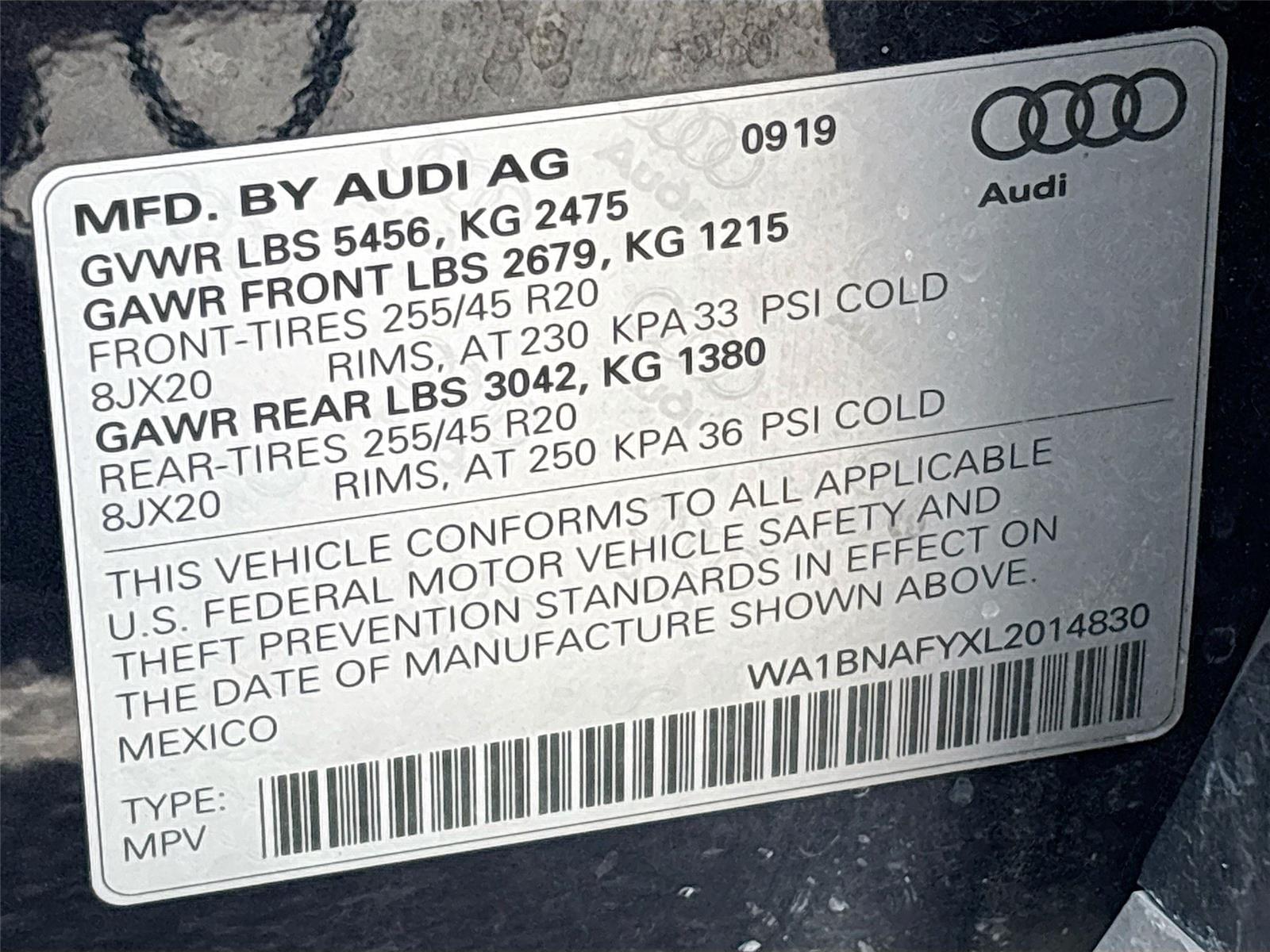 2020 Audi Q5 Premium Plus