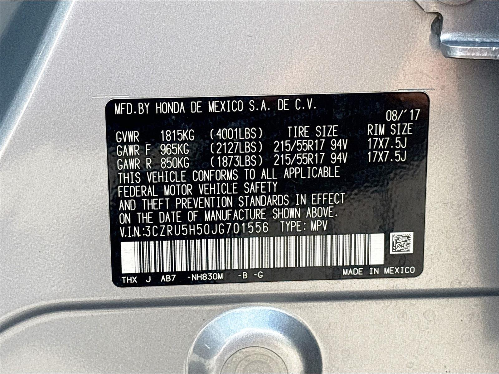 2018 Honda HR-V EX