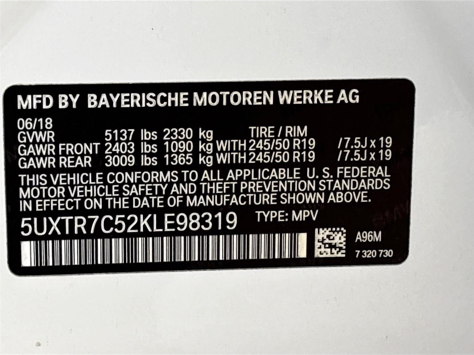 2019 BMW X3 sDrive30i