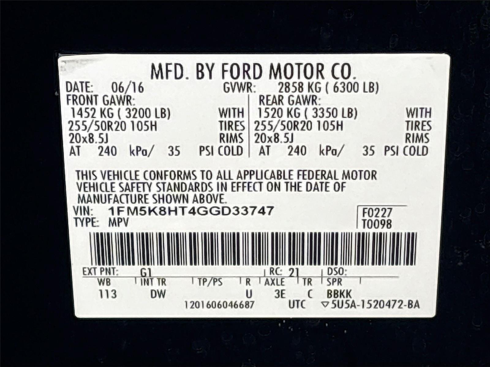 2016 Ford Explorer Platinum