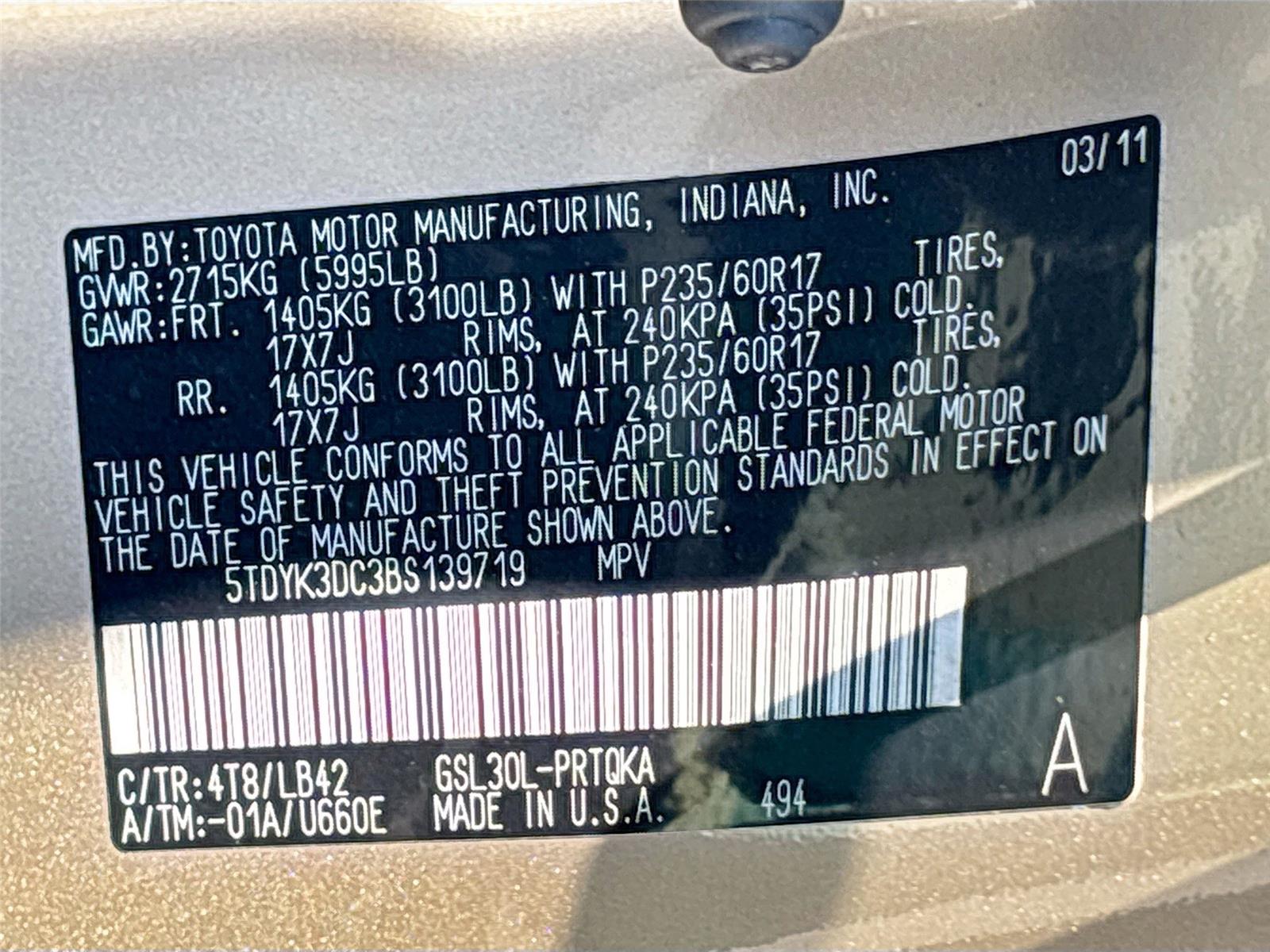 2011 Toyota Sienna XLE
