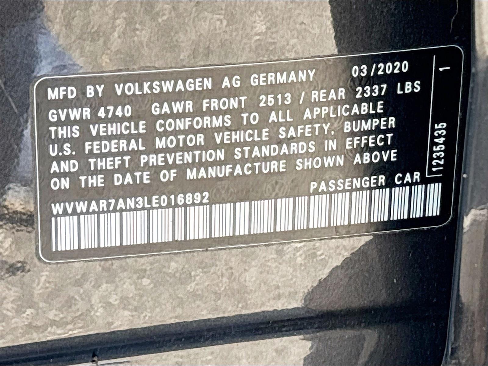 2020 Volkswagen Arteon SE