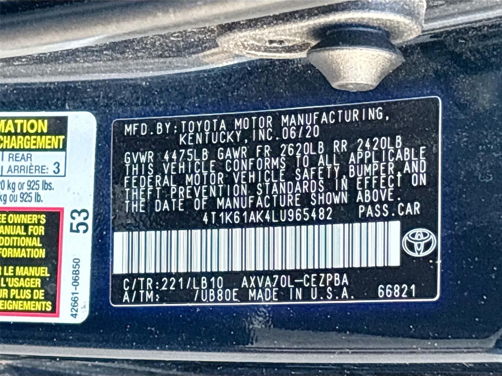 2020 Toyota Camry XSE