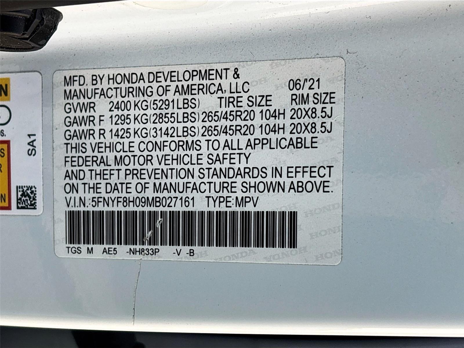 2021 Honda Passport Elite