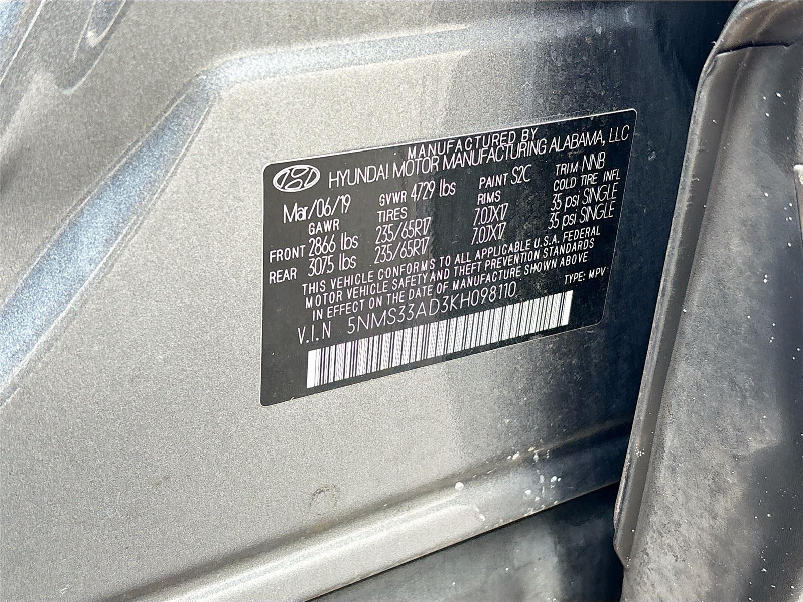 2019 Hyundai Santa Fe SEL