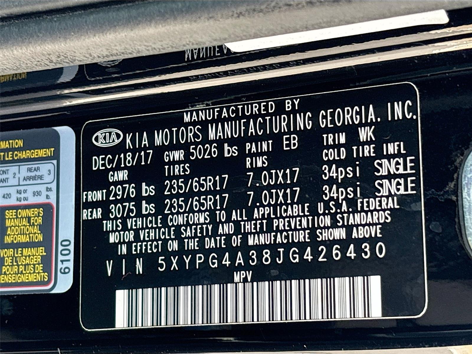 2018 Kia Sorento L