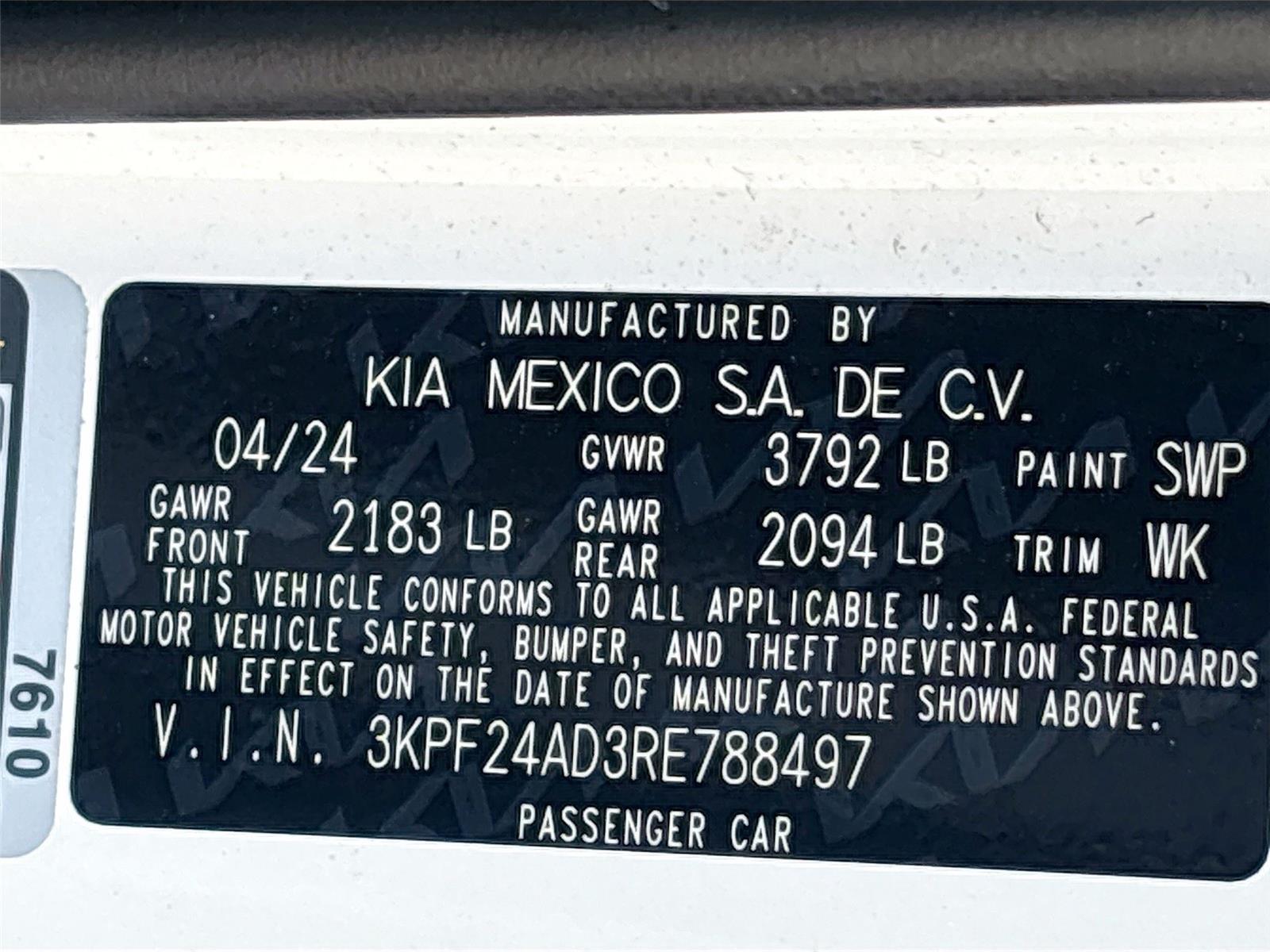 2024 Kia Forte LXS