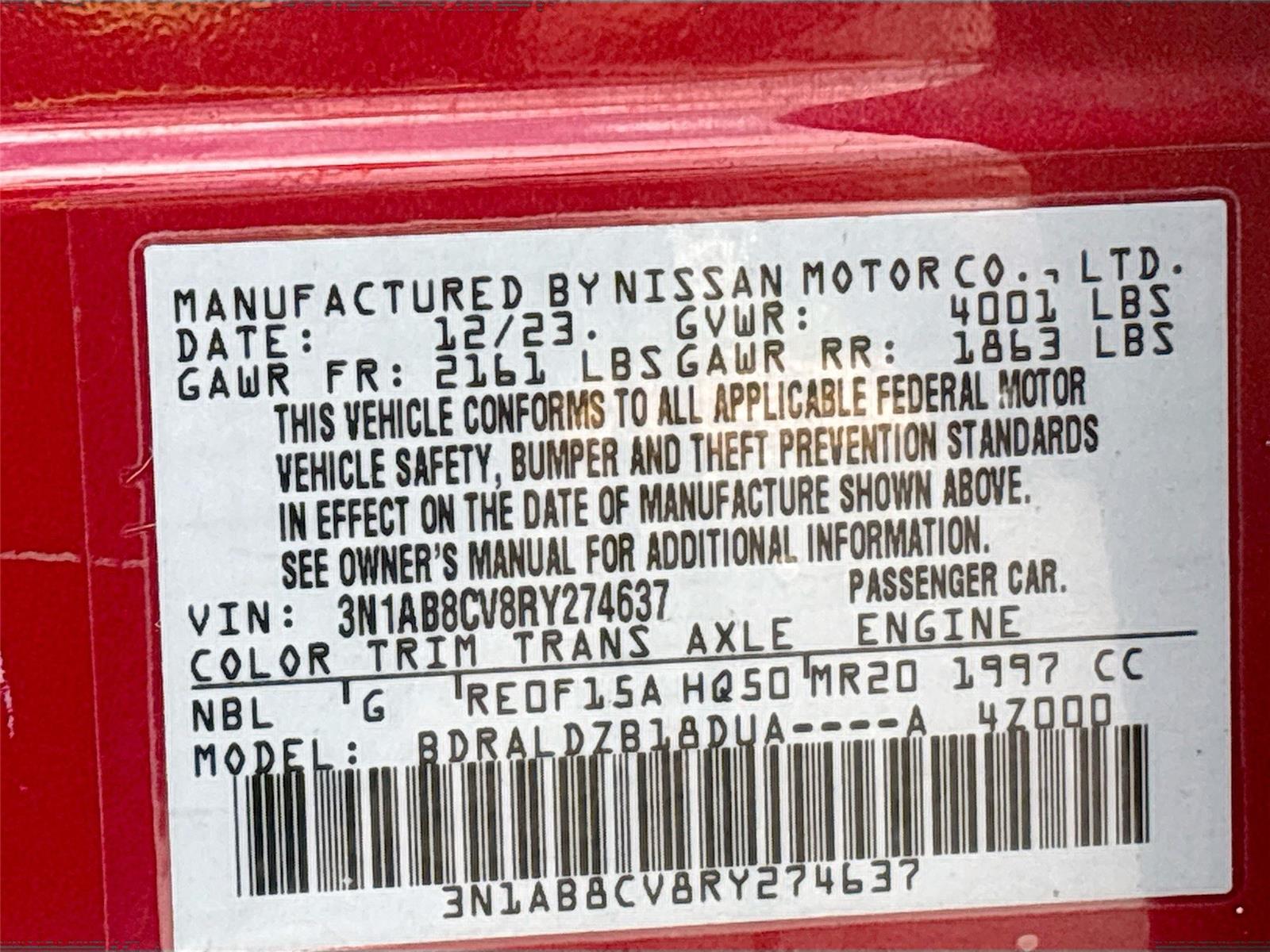 2024 Nissan Sentra SV