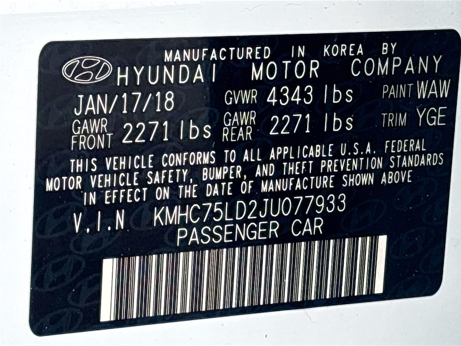 2018 Hyundai Ioniq Plug-In Hybrid Limited