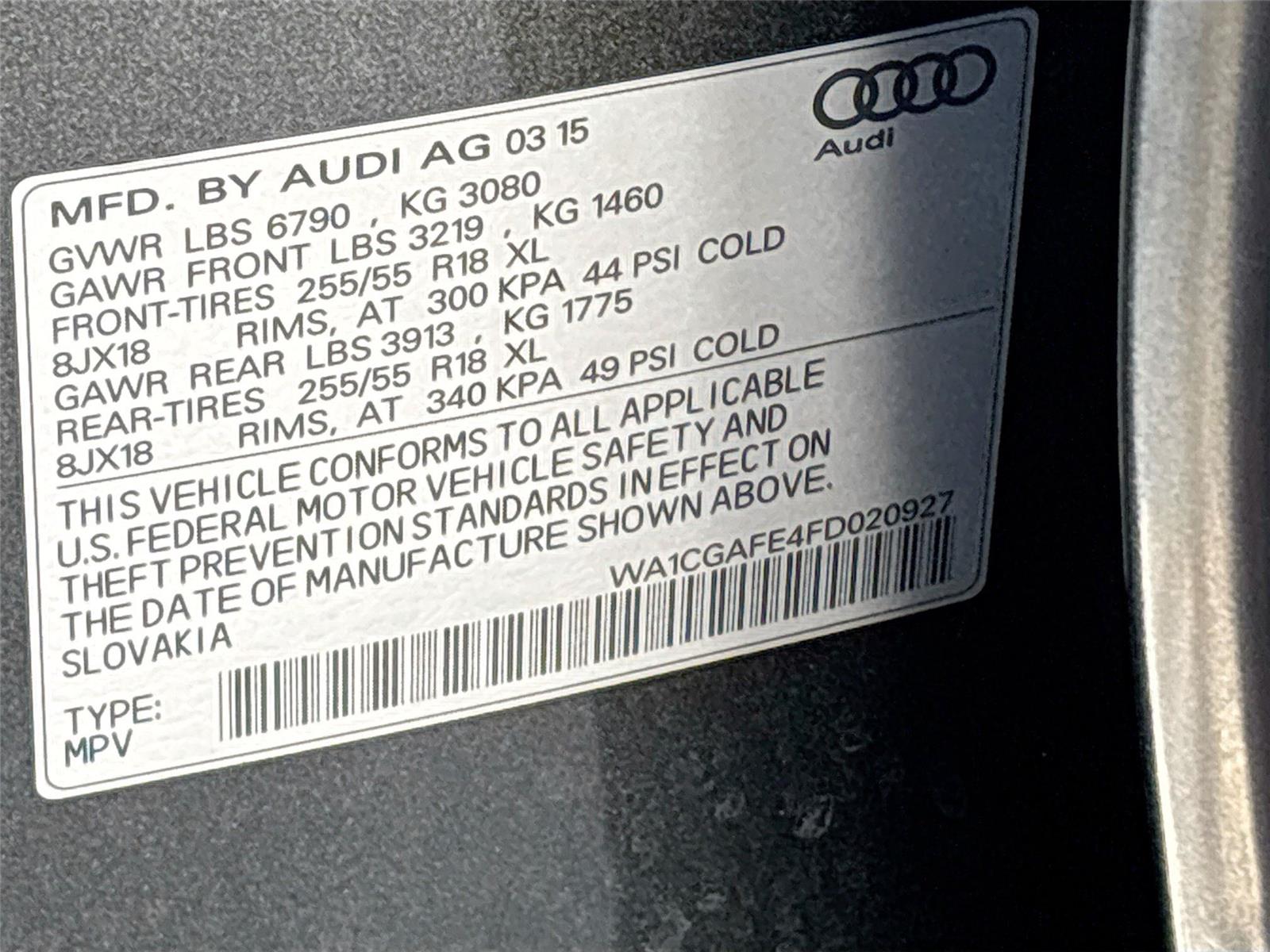 2015 Audi Q7 3.0T Premium