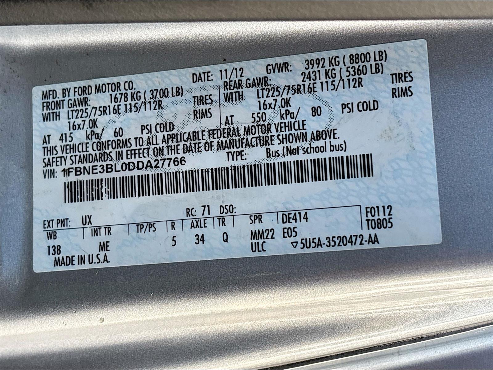 2013 Ford Econoline Wagon XLT