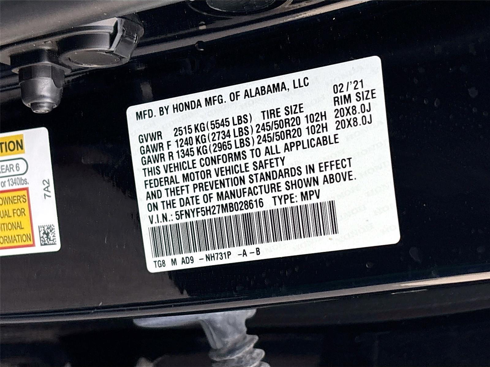 2021 Honda Pilot Special Edition