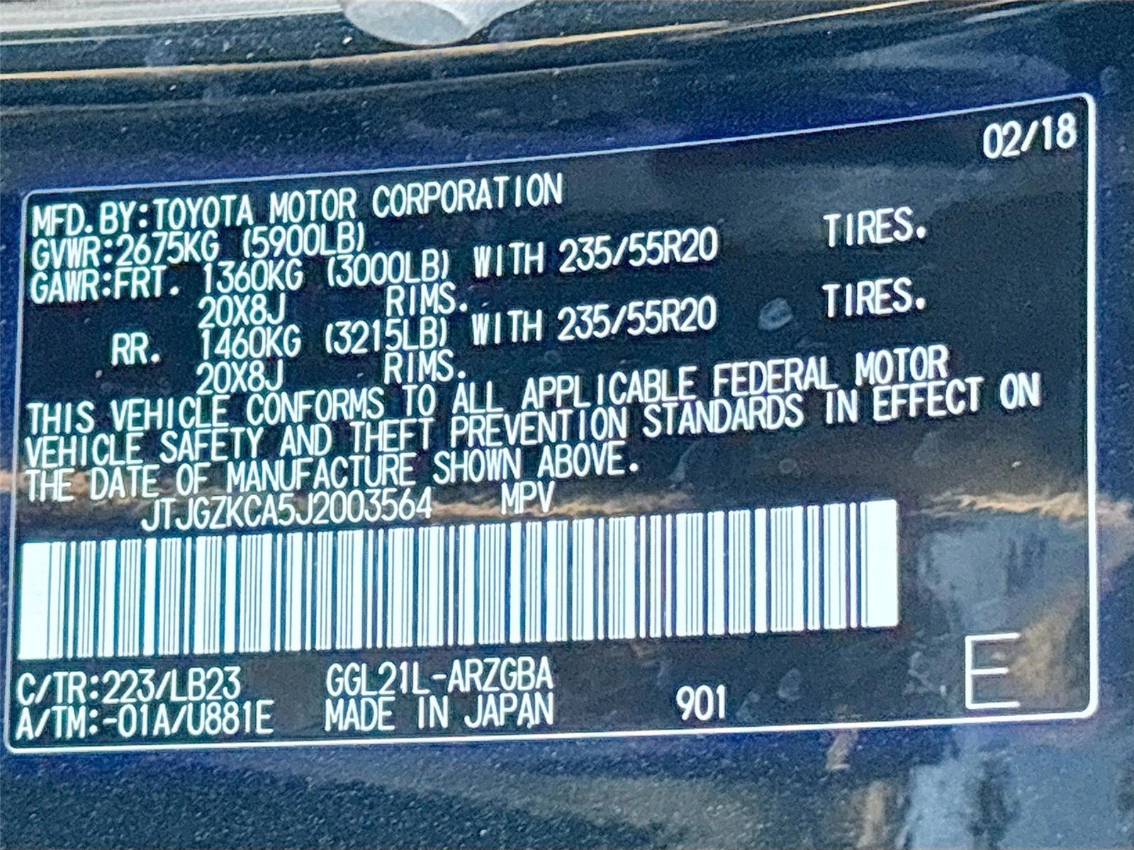 2018 Lexus RX RX 350L Premium