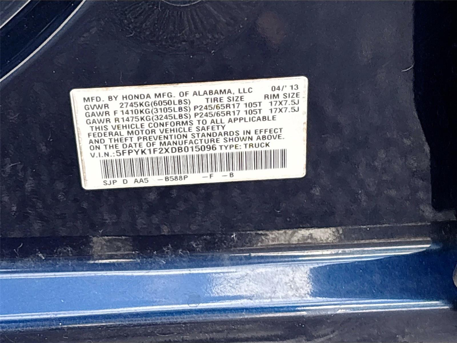 2013 Honda Ridgeline RT