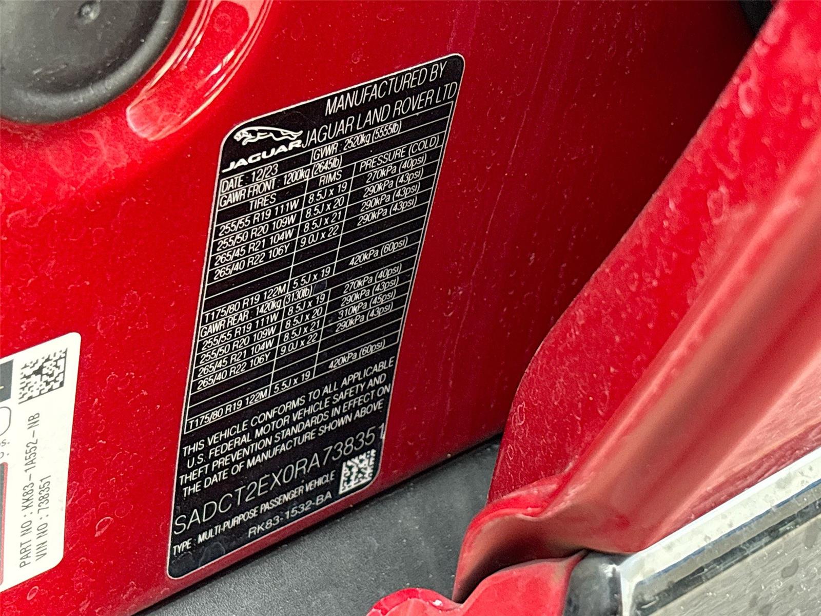 2024 Jaguar F-PACE R-Dynamic S