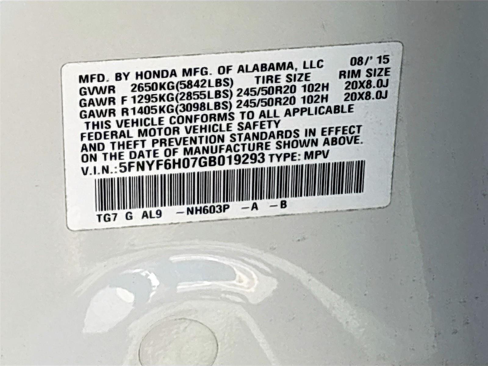 2016 Honda Pilot Elite