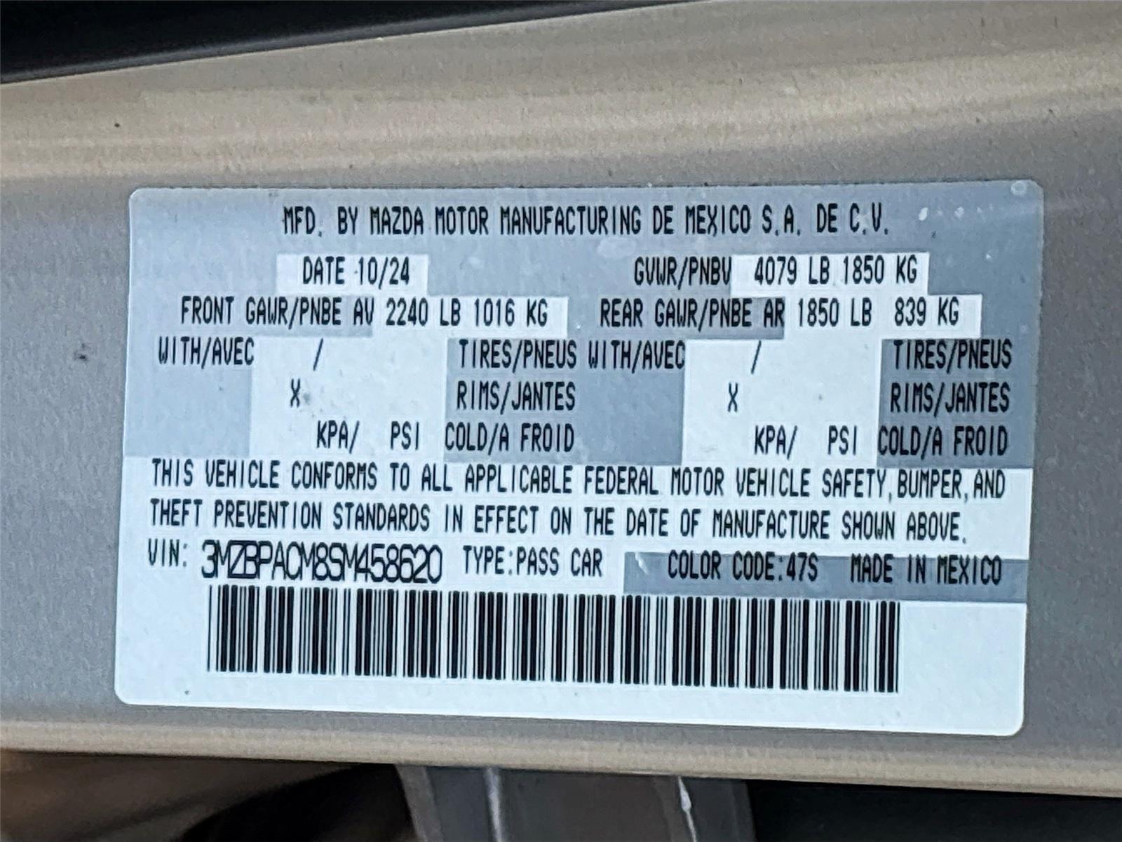 2025 Mazda Mazda3 Sedan 2.5 S Preferred