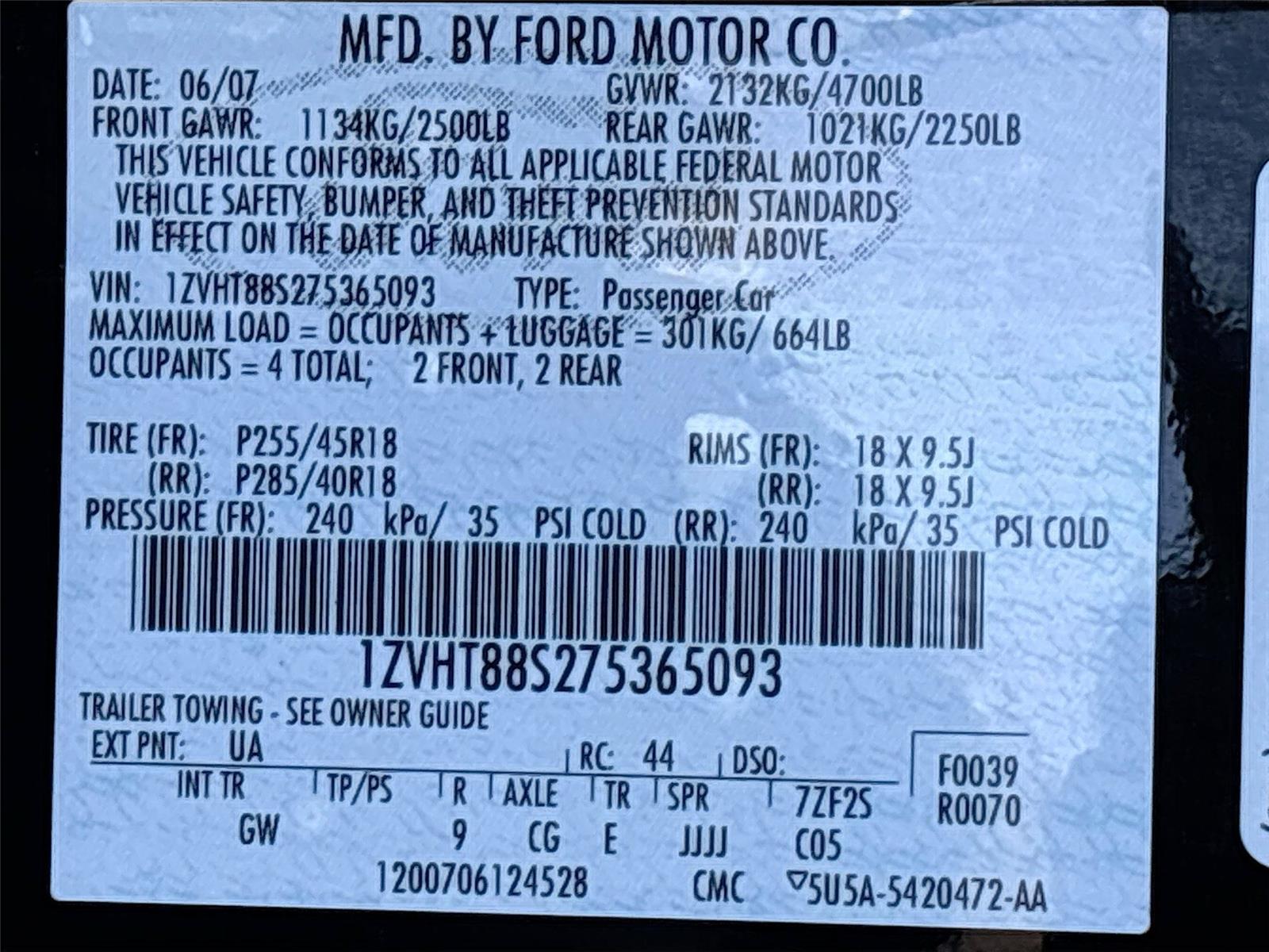 2007 Ford Mustang Shelby GT500