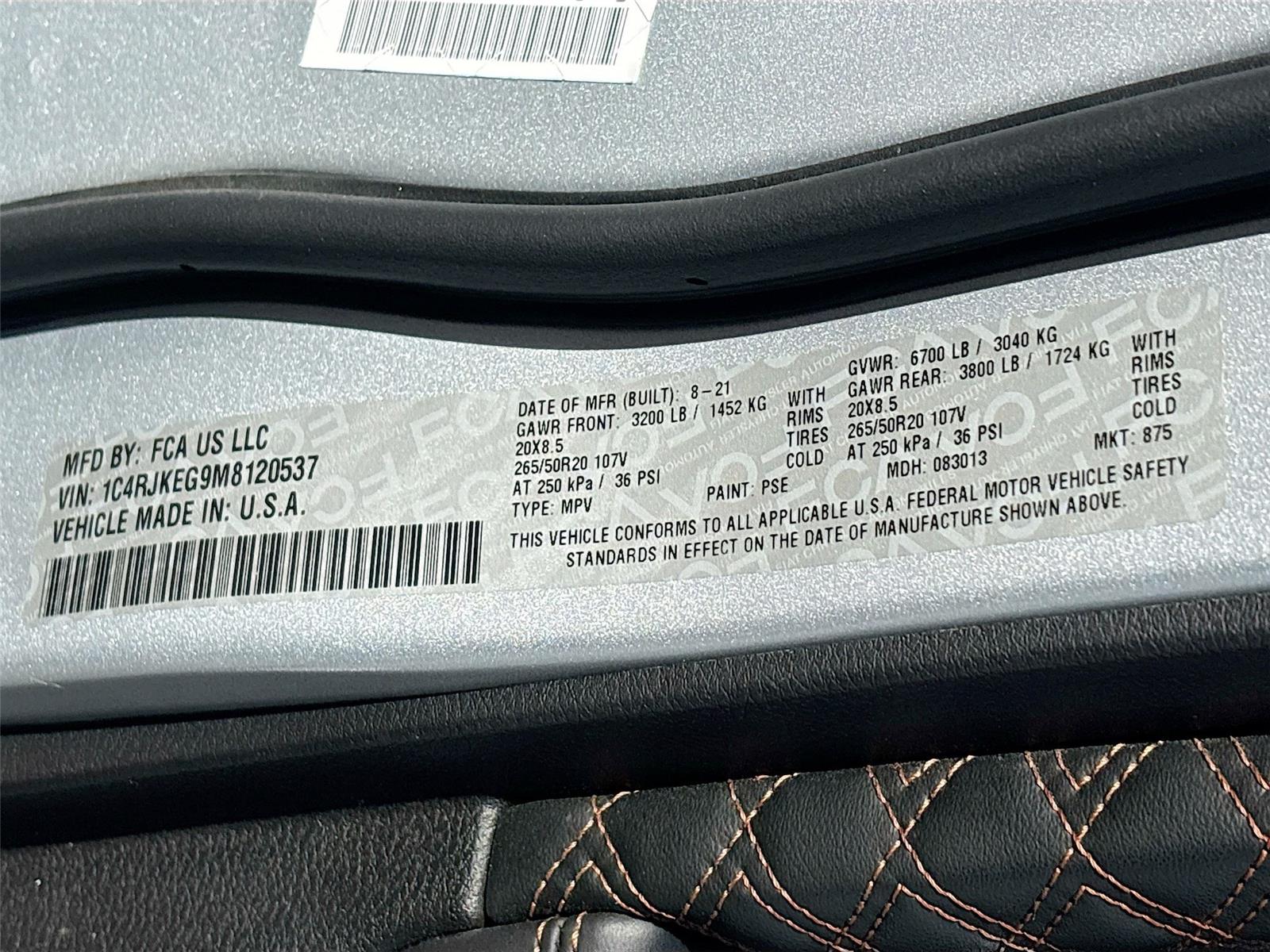 2021 Jeep Grand Cherokee L Summit