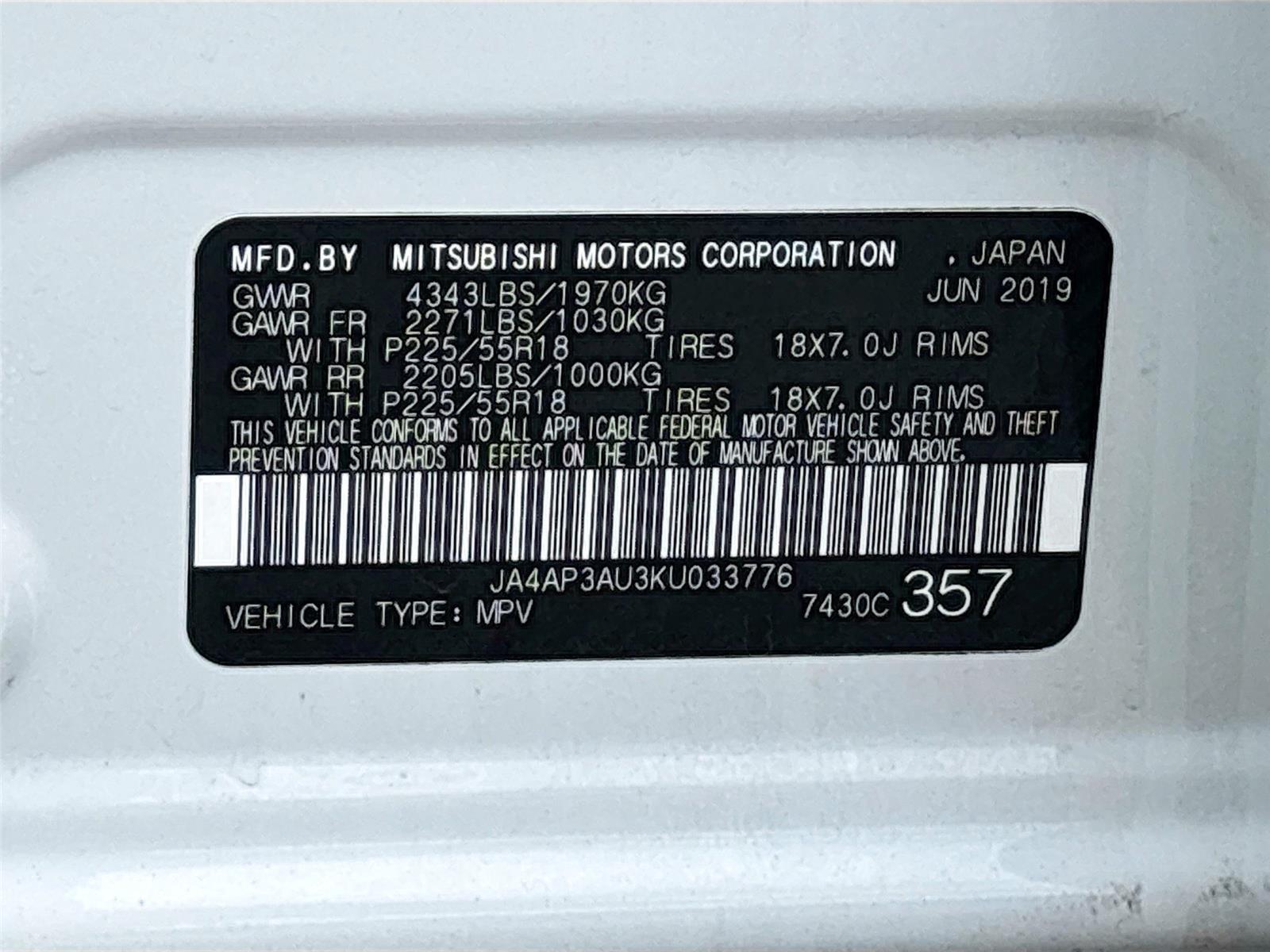 2019 Mitsubishi Outlander Sport ES 2.0