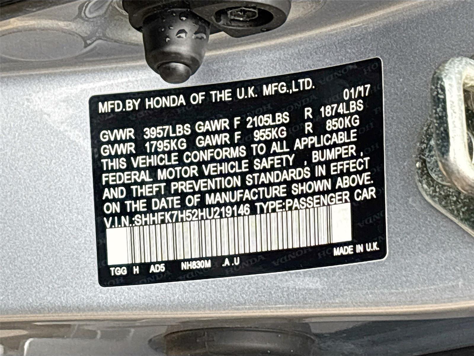 2017 Honda Civic Hatchback EX