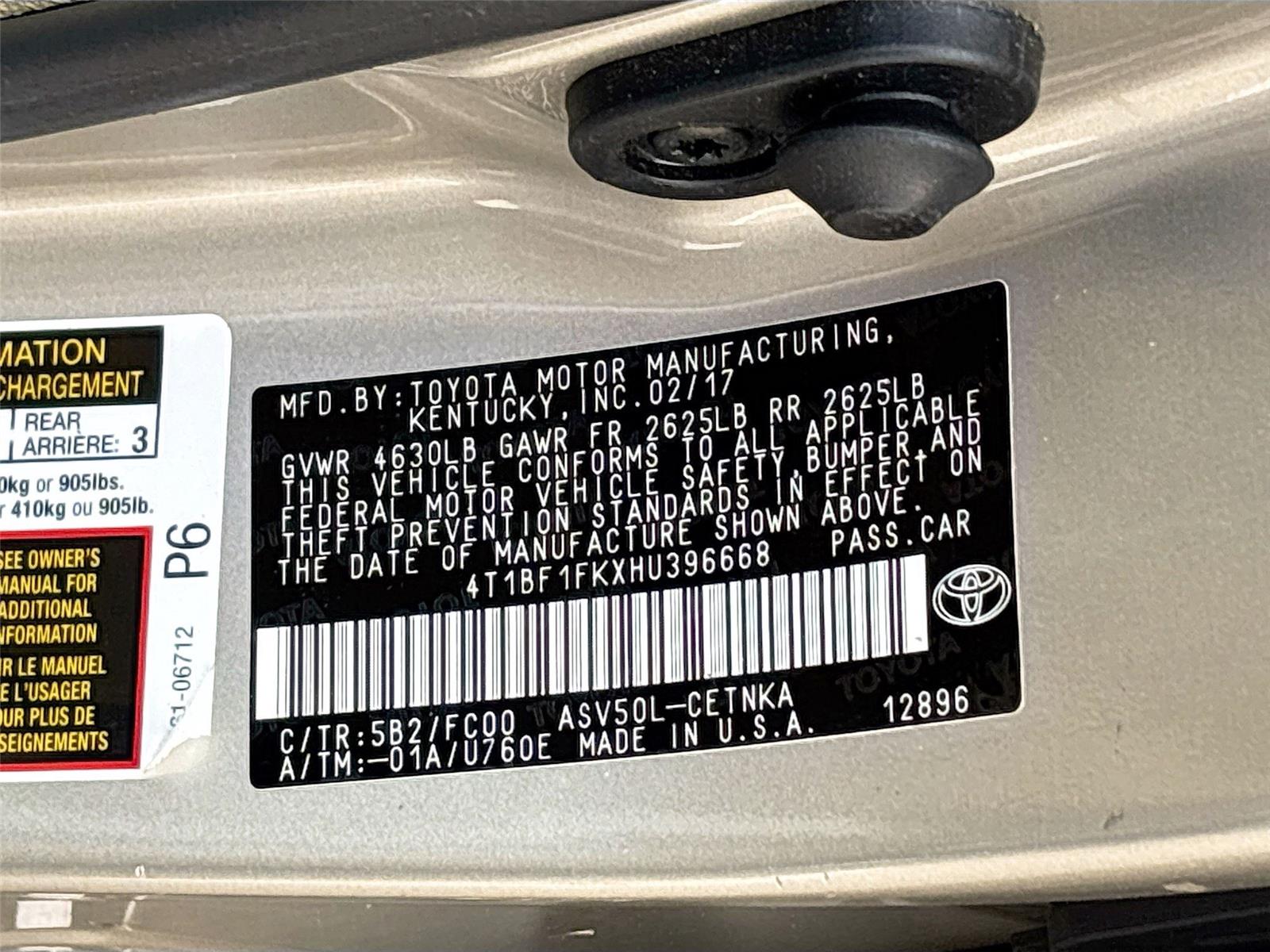 2017 Toyota Camry LE