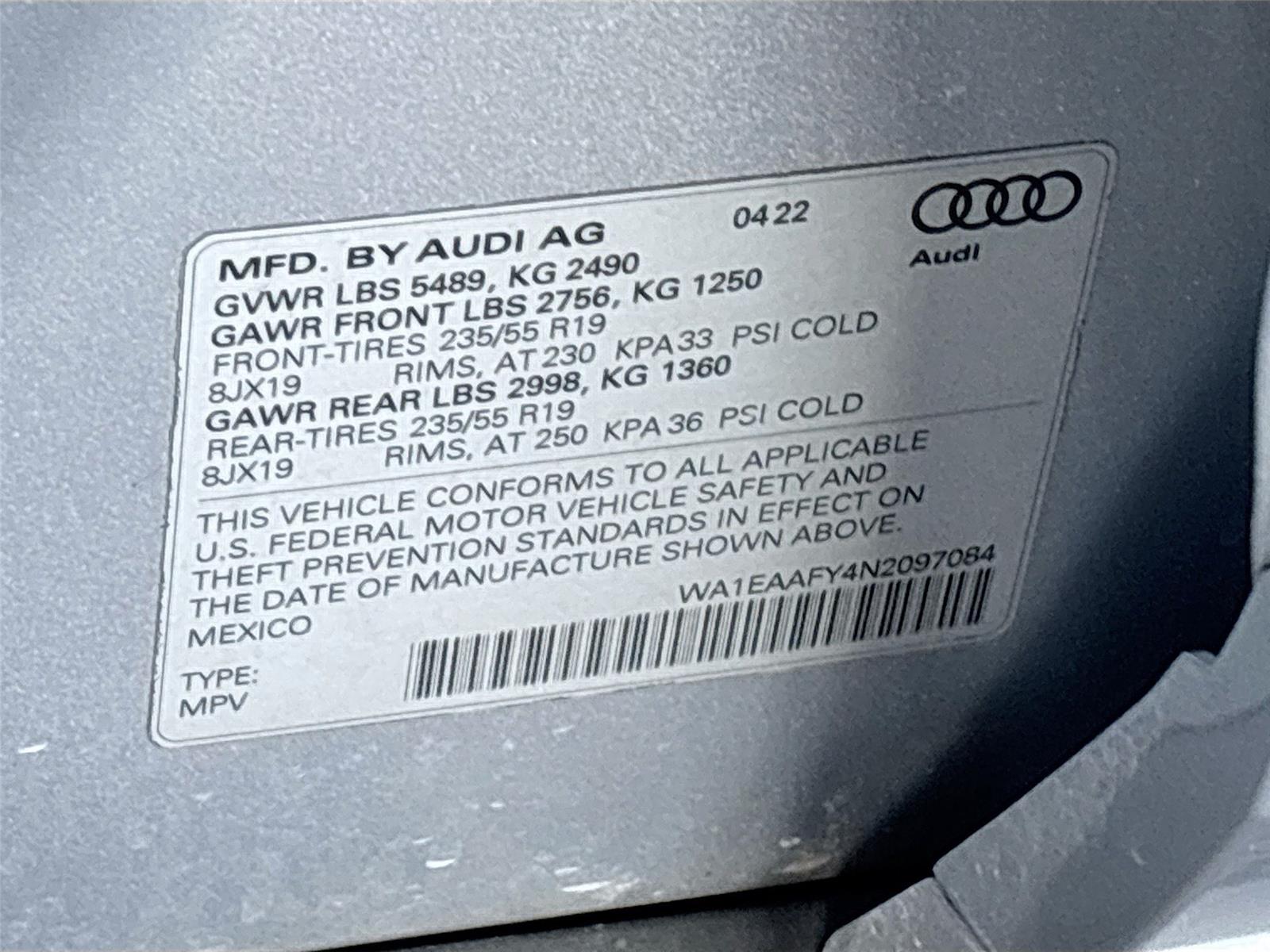 2022 Audi Q5 S line Premium Plus