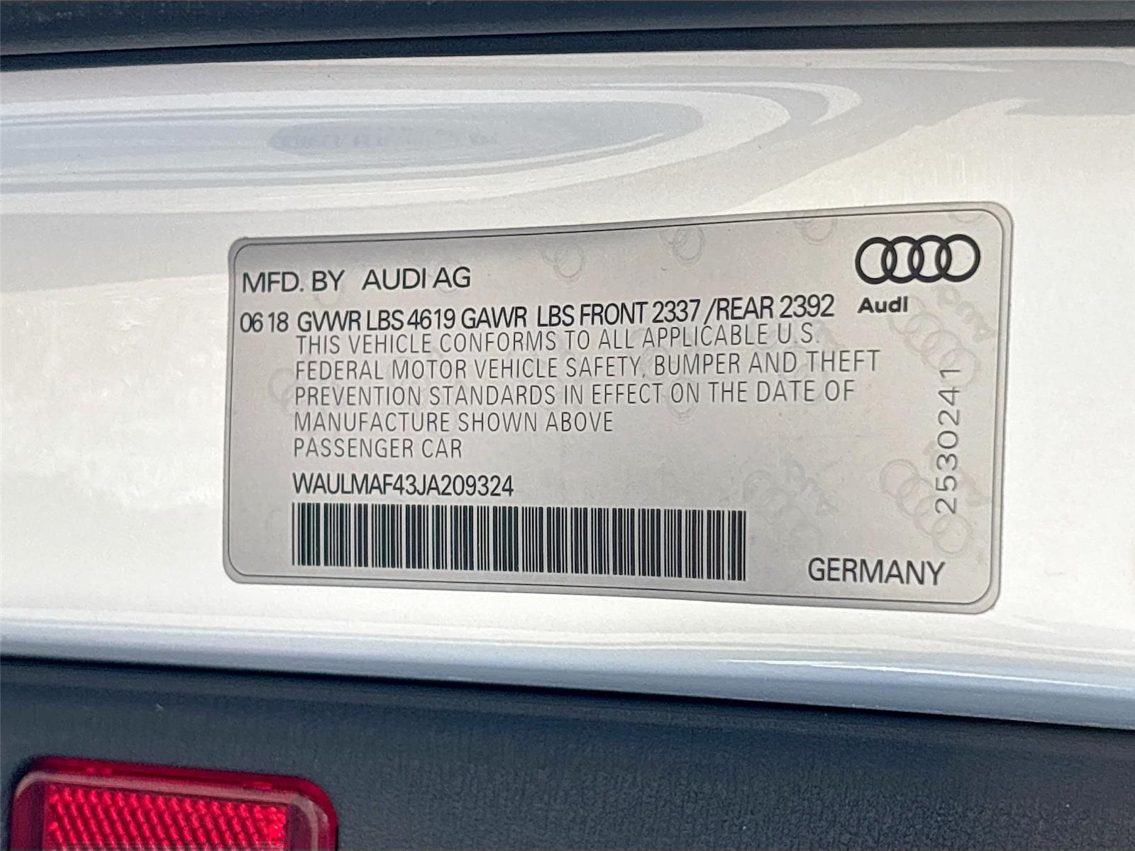 2018 Audi A4 Premium Plus