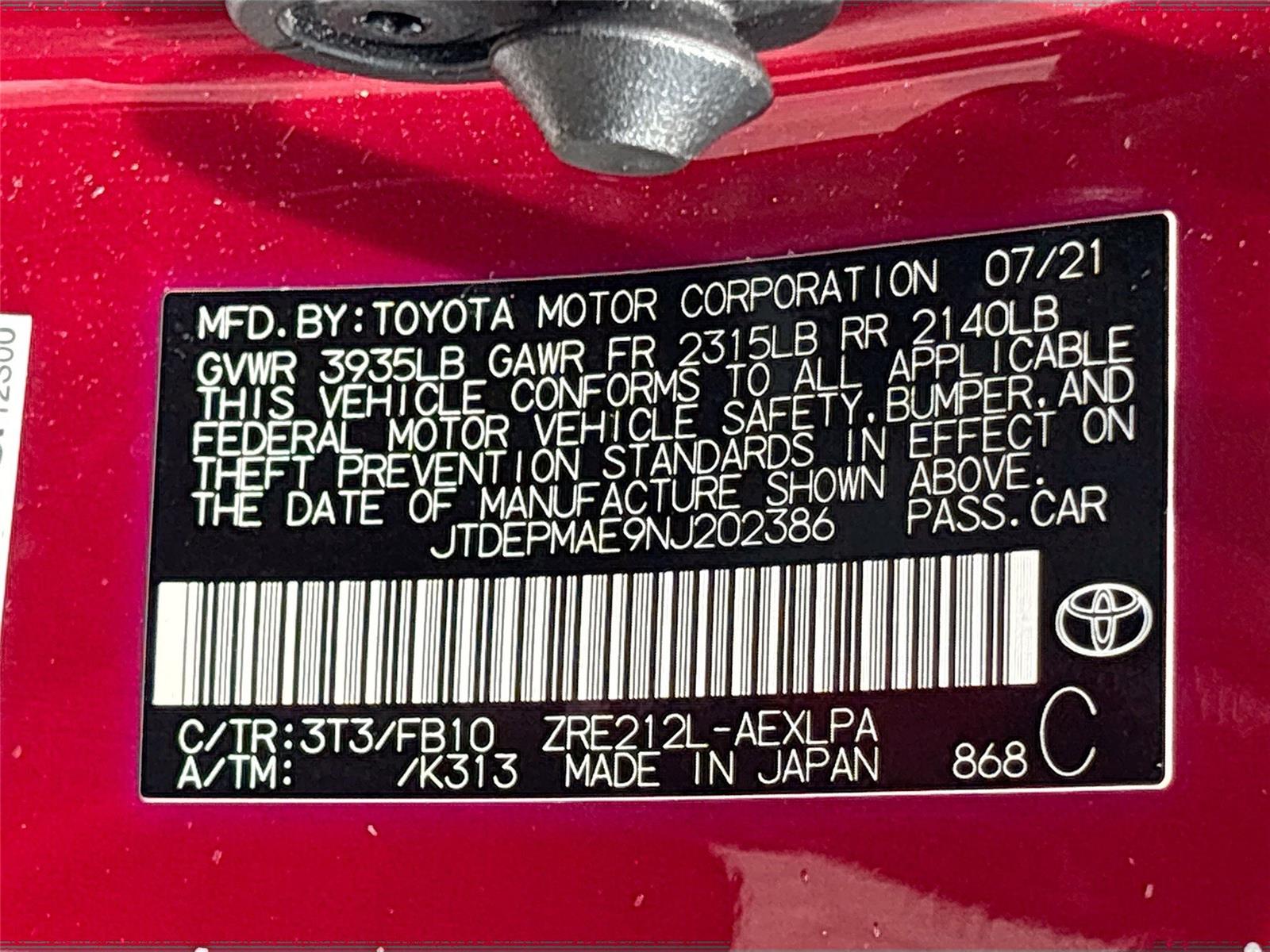 2022 Toyota Corolla LE