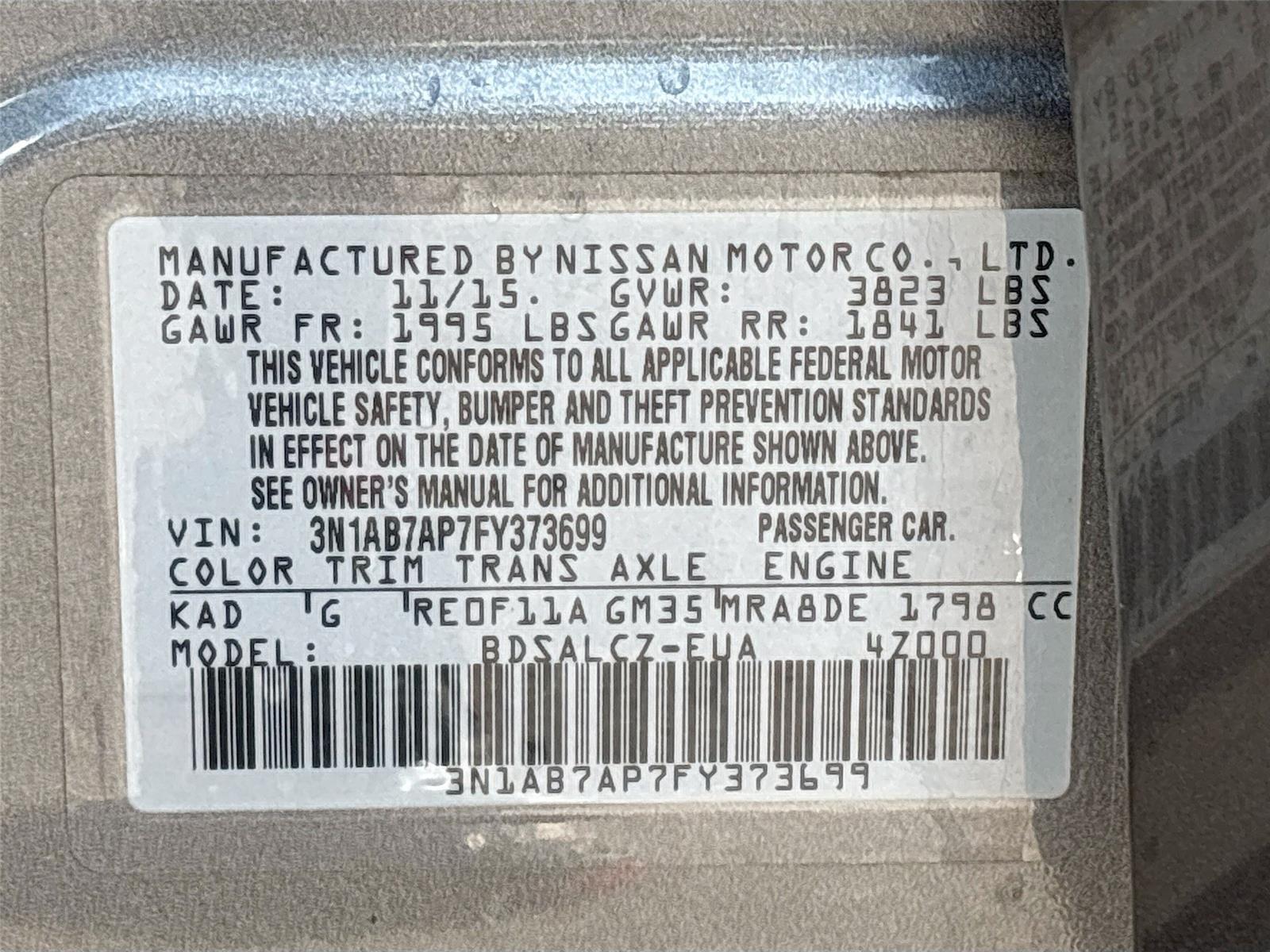 2015 Nissan Sentra S