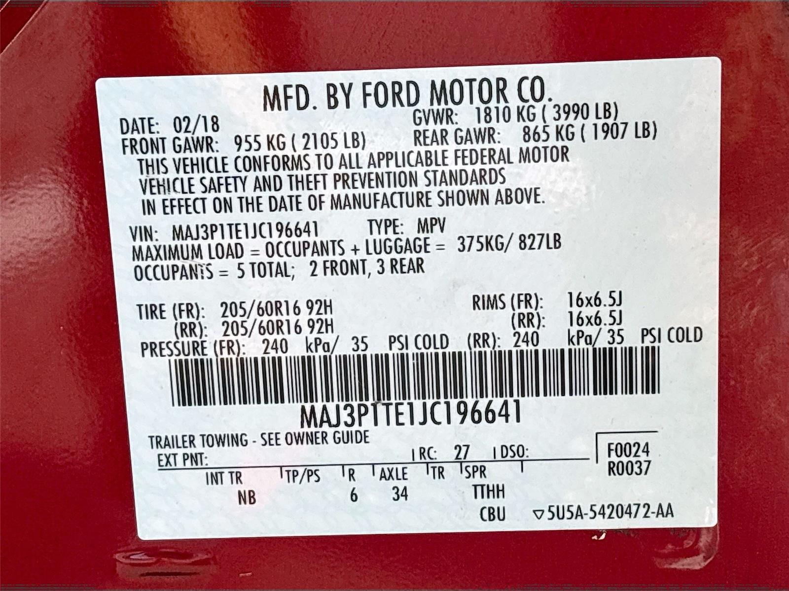 2018 Ford EcoSport SE