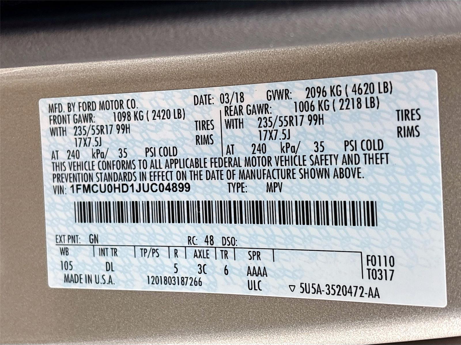 2018 Ford Escape SEL