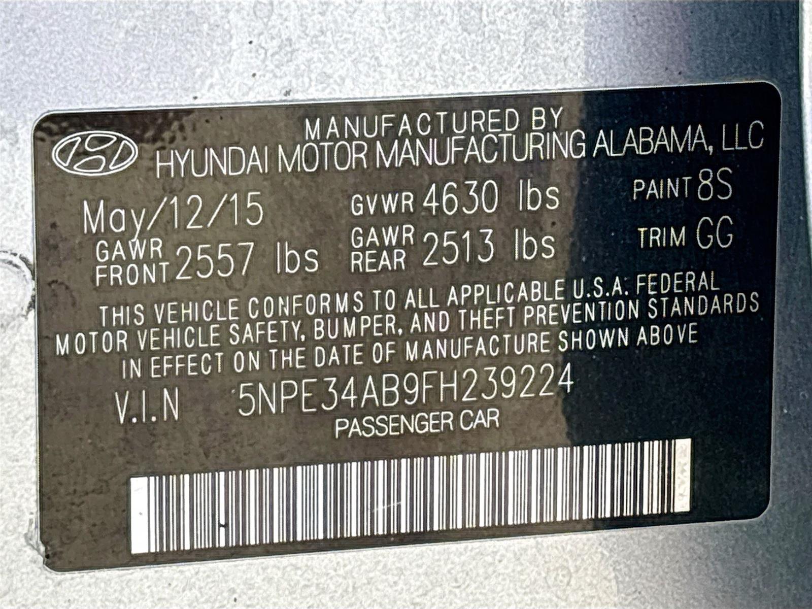 2015 Hyundai Sonata 2.0T Limited