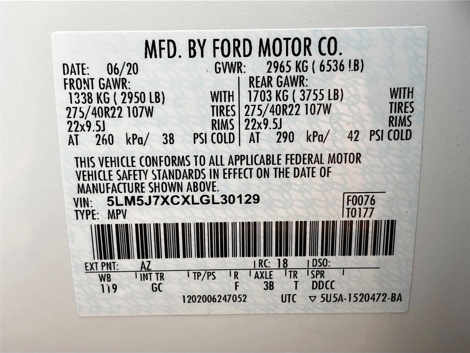 2020 Lincoln Aviator Reserve