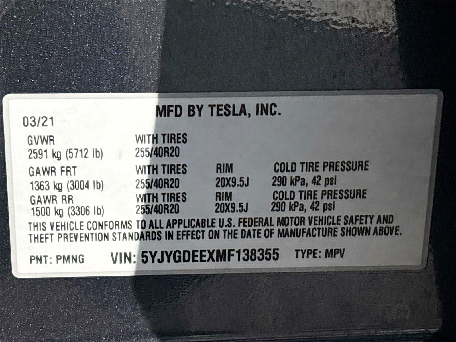 2021 Tesla Model Y Long Range