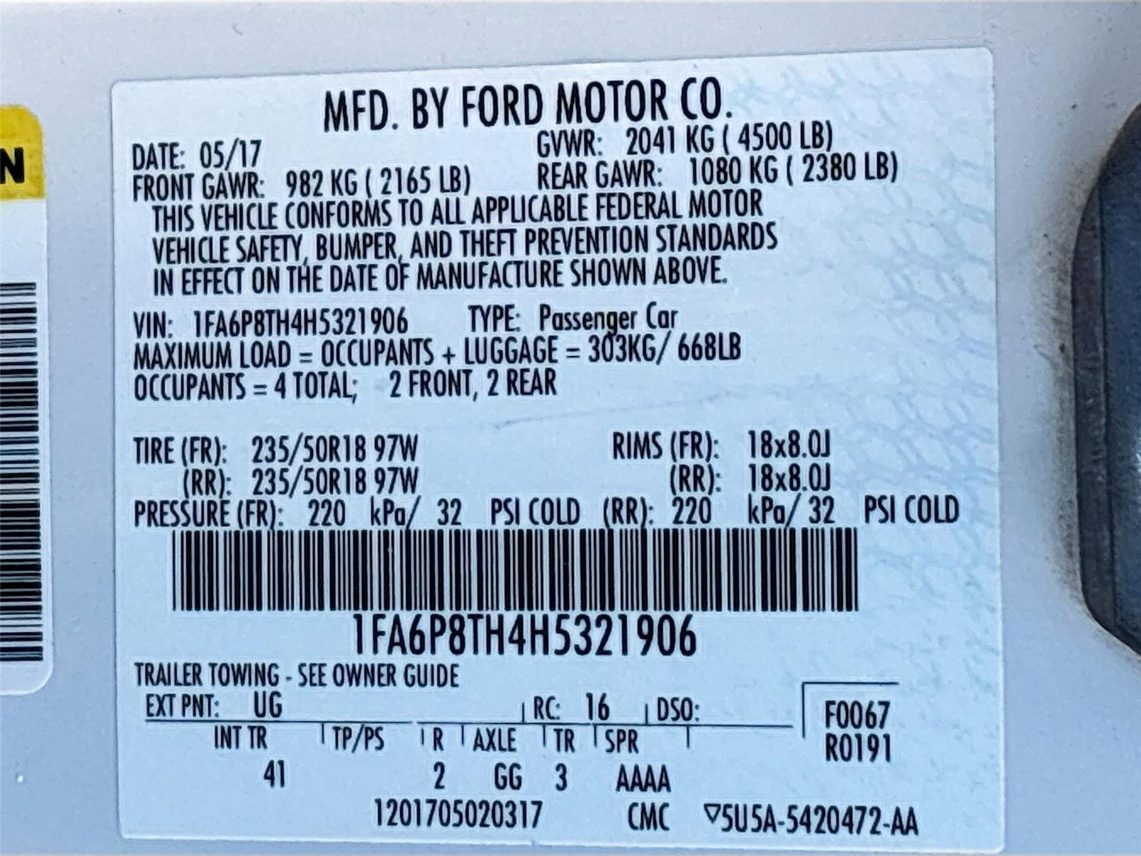 2017 Ford Mustang EcoBoost Premium