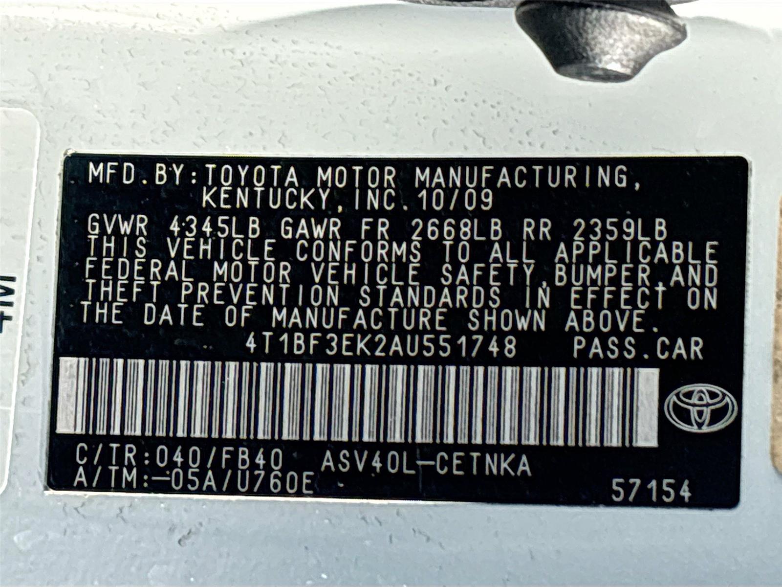 2010 Toyota Camry LE