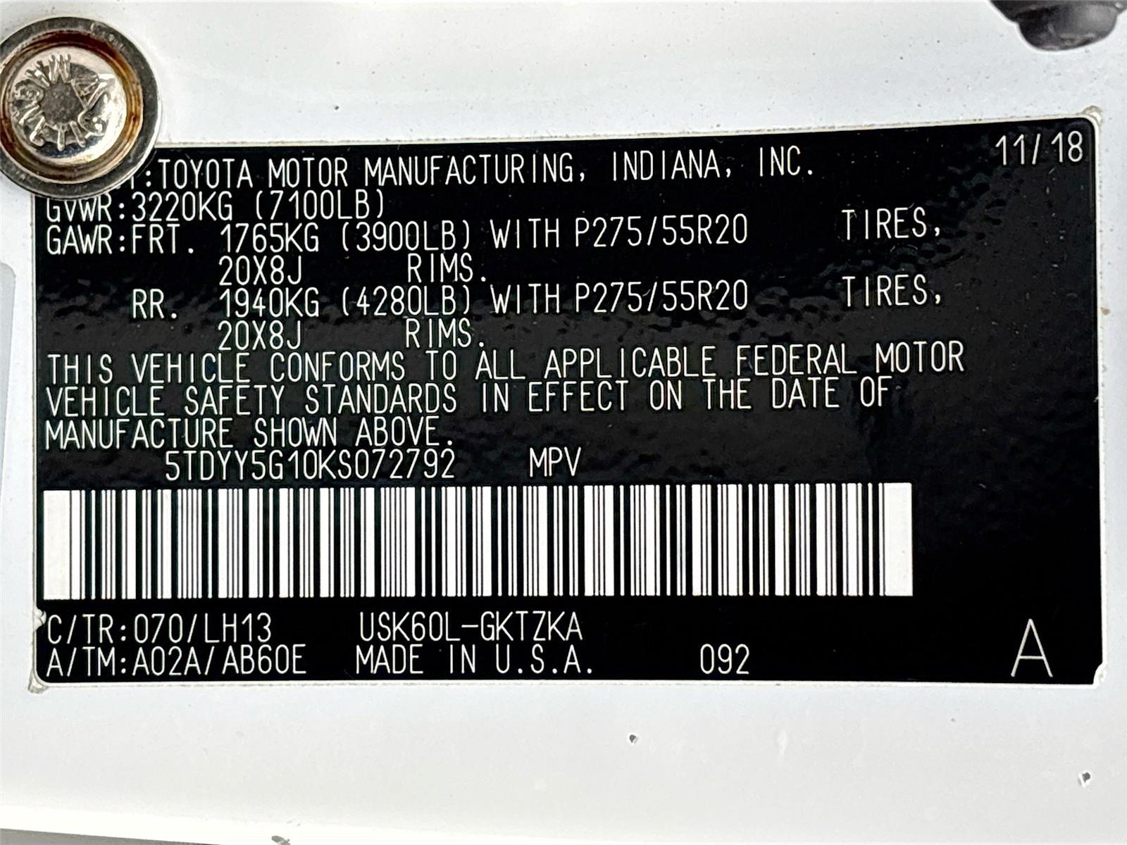 2019 Toyota Sequoia Platinum