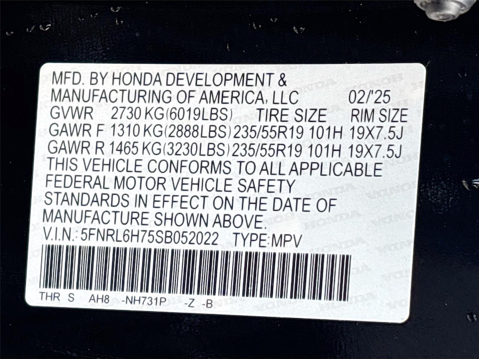 2025 Honda Odyssey Sport-L