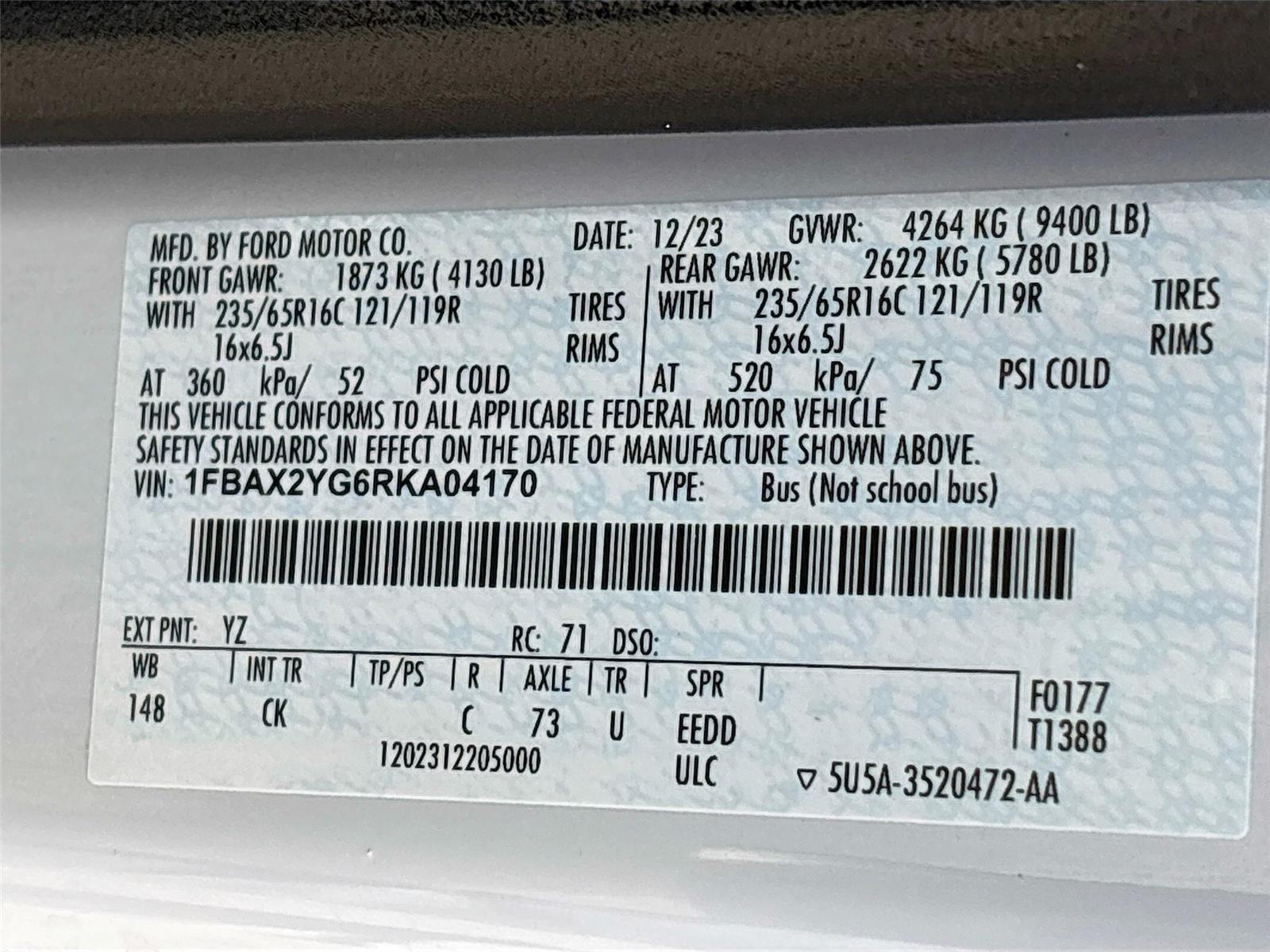 2024 Ford Transit Passenger Wagon XLT