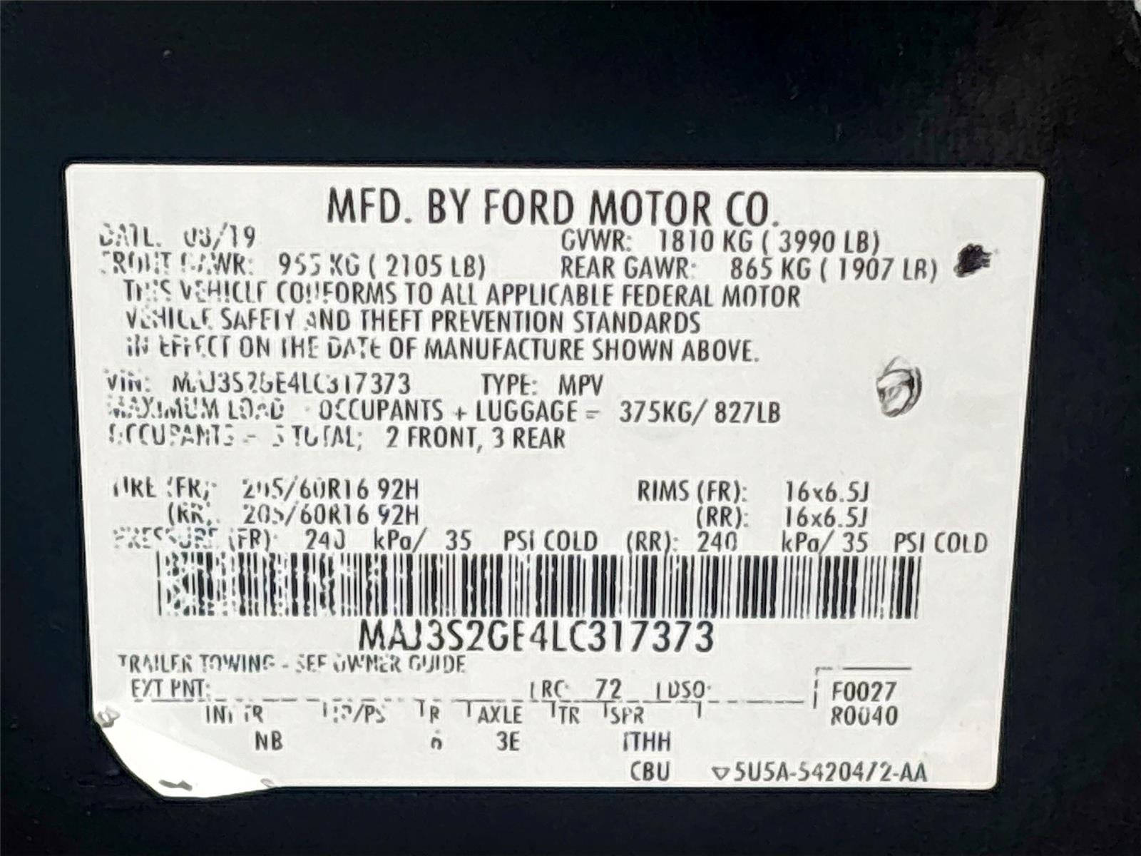 2020 Ford EcoSport SE