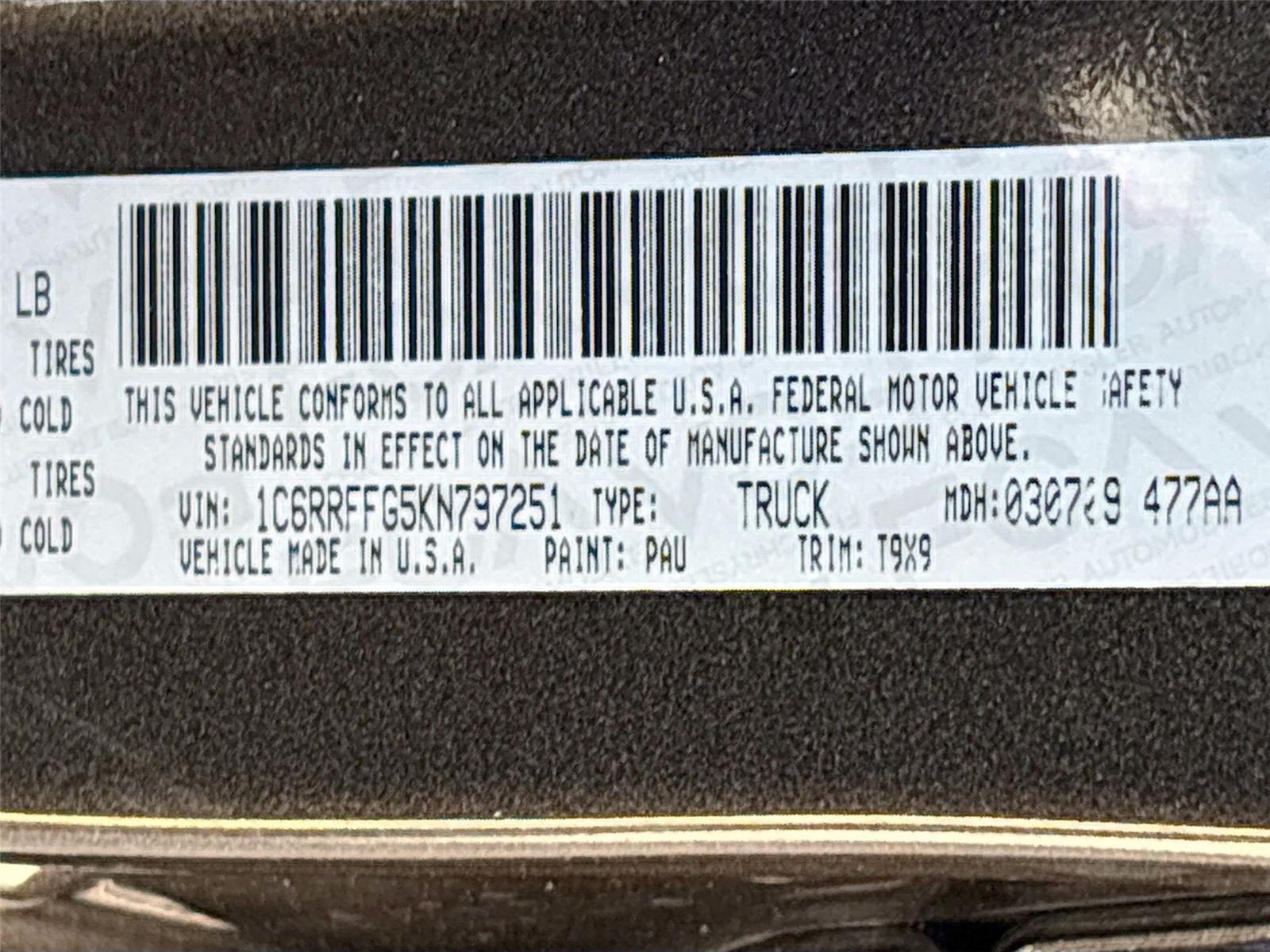 2019 RAM 1500 BIG HORN/L