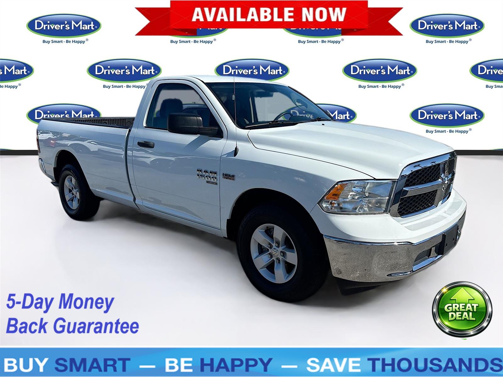 Bright White Clearcoat 2022 RAM 1500 Classic Tradesman LB RWD Pickup Truck 4X2 8-Speed Automatic