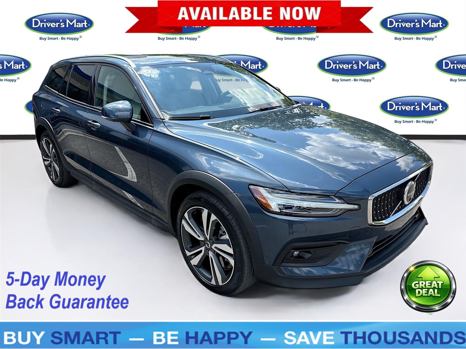 Denim Blue Metallic 2025 Volvo V60 Cross Country B5 Plus AWD Wagon All-Wheel Drive Automatic