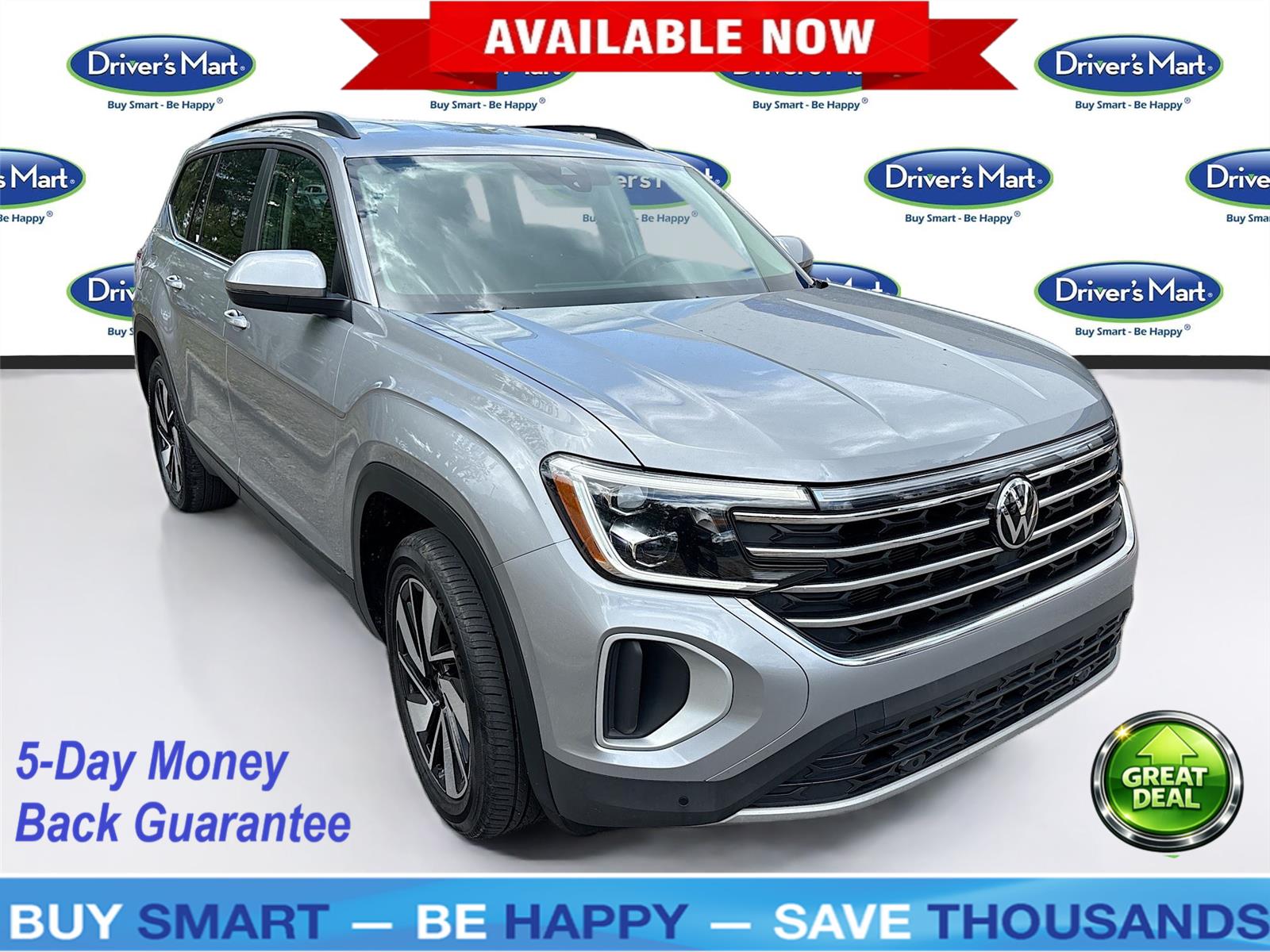 Silver Mist Metallic 2025 Volkswagen Atlas SE FWD with Technology SUV / Crossover Front-Wheel Drive Automatic